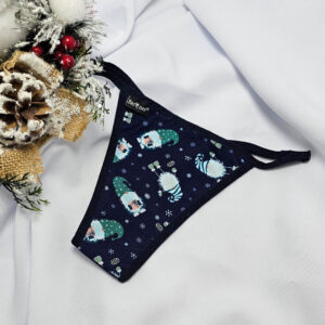 Mikulásos-Karácsonyi TANGA-kék manós