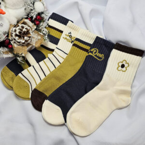 Női gyapjú zokn csíkosi mintás-NB2031