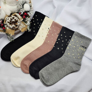 Női gyapjú zokni pöttyös mintás-NB2229