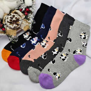 VASTAG nő zokni foltos cica mintás