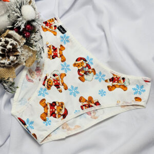 karácsonyi pamut bugyi-fehér macis