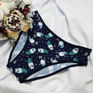 karácsonyi pamut bugyi-kék manós