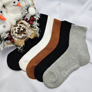 Frottírtalpas vastag női zokni 5 PÁR