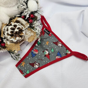 Mikulásos-Karácsonyi TANGA szürke manós.