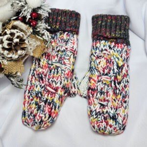 női 1 ujjas színes kersztyű-kék-NK759