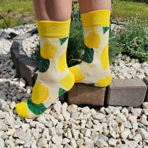 citrom mintás zokni