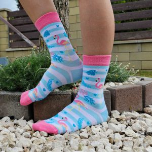 flamingó mintás zokni-1