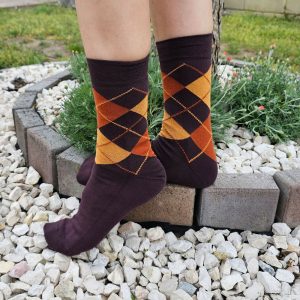 káró mintás zokni