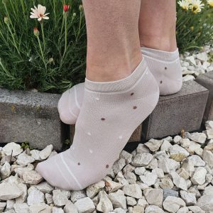 Bambusz titokzokni pöttyös-macis 5 pár ND2763-1