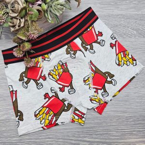 FIÚ BOXER-hamburger és sültkrumpli világosszürke