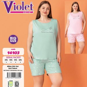 NAGY méret ujjatlan rövidgatyás-14103