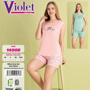 ujjatlan rövid gatyás pizsama-14008