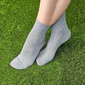 férfi bordás köztes szárú zokni-